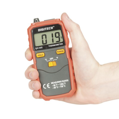 QM1602 Digital Thermometer with K-Type Thermocouple