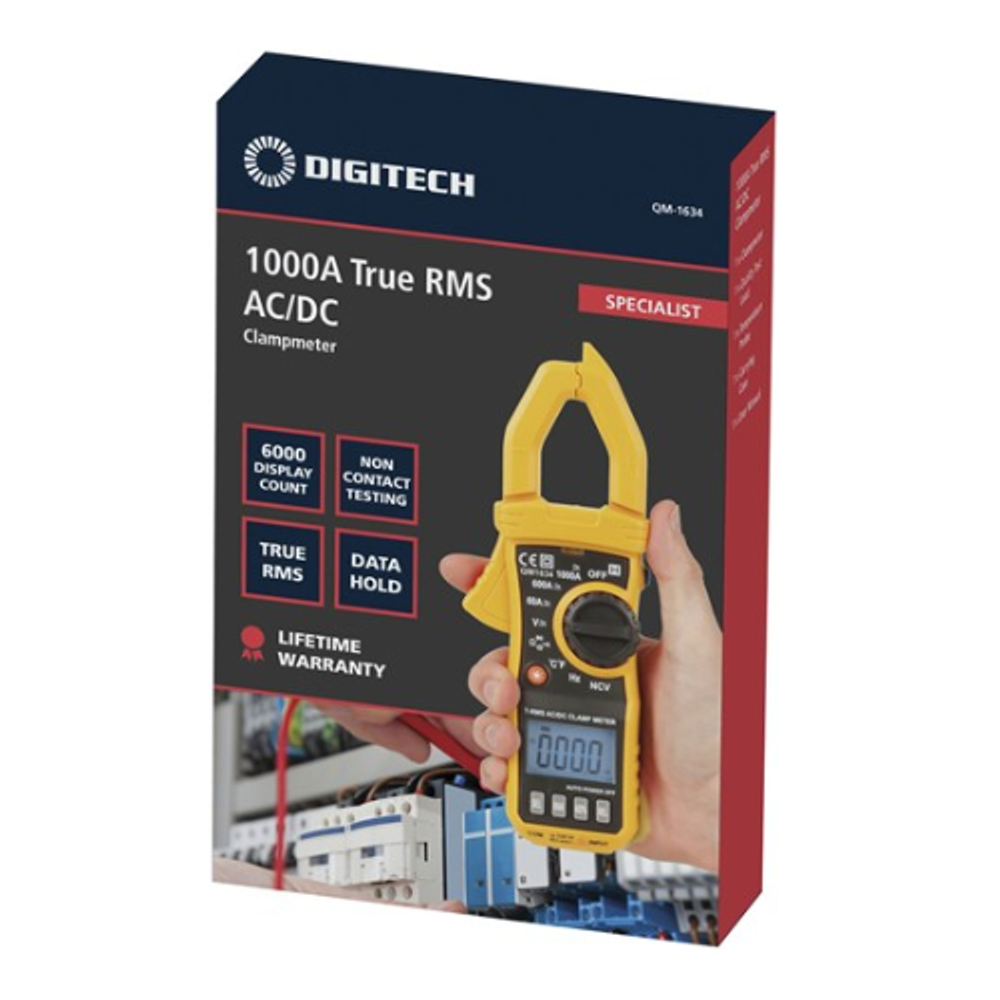 QM1634 1000A True RMS AC/DC Clamp Meter