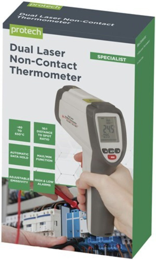 QM7420 Non-Contact Thermometer with Dual Laser Targeting | Tech Supply Shed