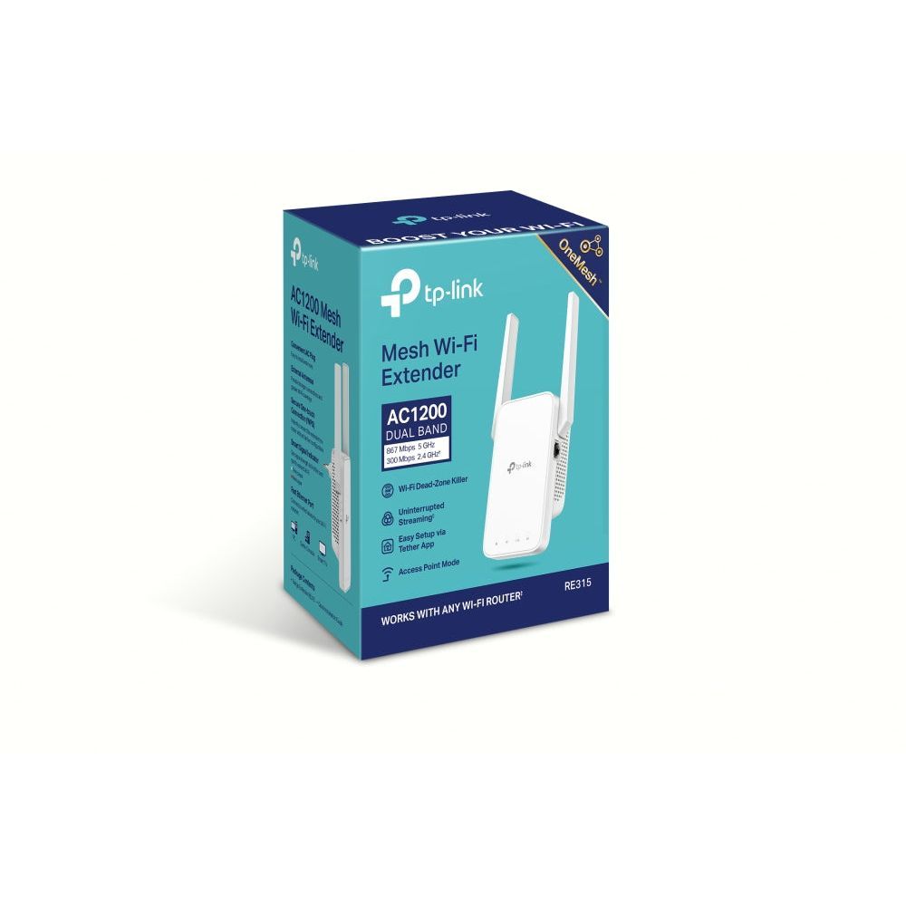 TP Link RE315 AC1200 Mesh Wi-Fi Range Extender