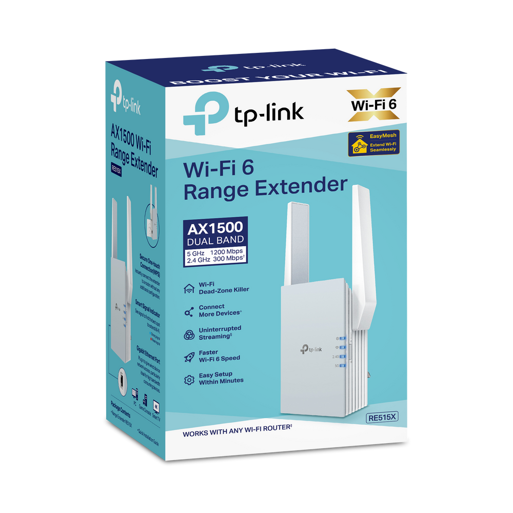 TP-Link RE515X AX1500 Wi-Fi Range Extender Default Title