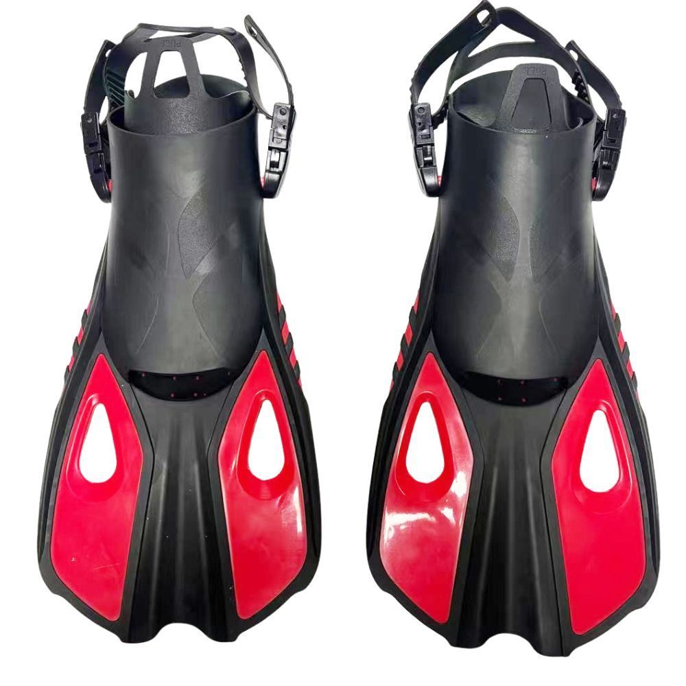 Adjustable Snorkel Fins - Southern Dolphin S M Adult Red