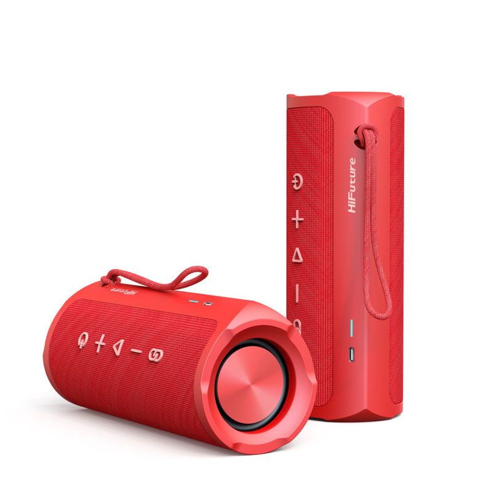 HIF81046 - HiFuture Ripple Outdoor Bluetooth Speaker 20W, 12 hours Playtime, Red