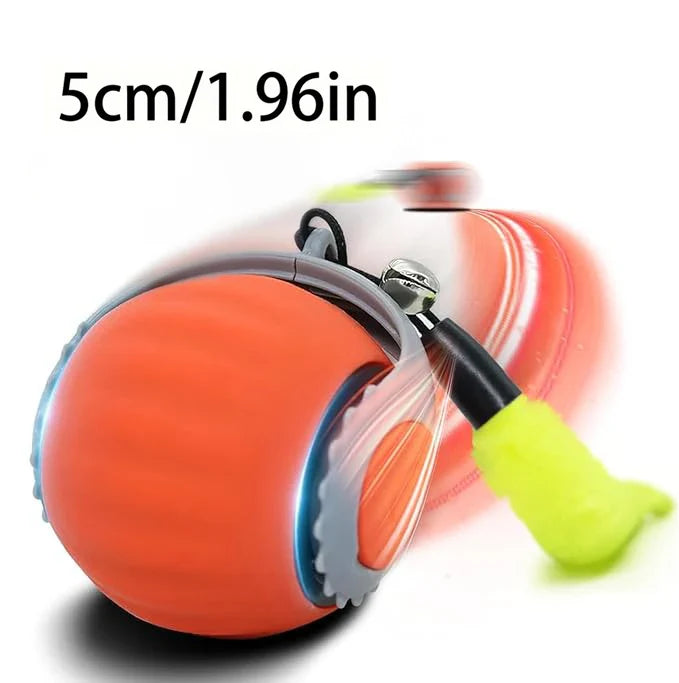 Automatic Interactive Smart Cat Toy - USB Rechargeable Rolling Ball and Mouse Car Teaser Orange Th