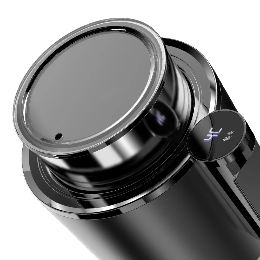 12V Dual Function Car Beverage Holder with Digital Display - Heating and Cooling Electric Cup for Fast Temperature Control