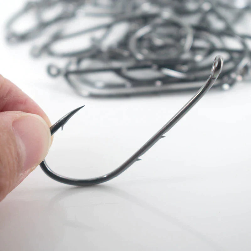 50pcs Double-backed 6/0 High Carbon Fishing Hooks