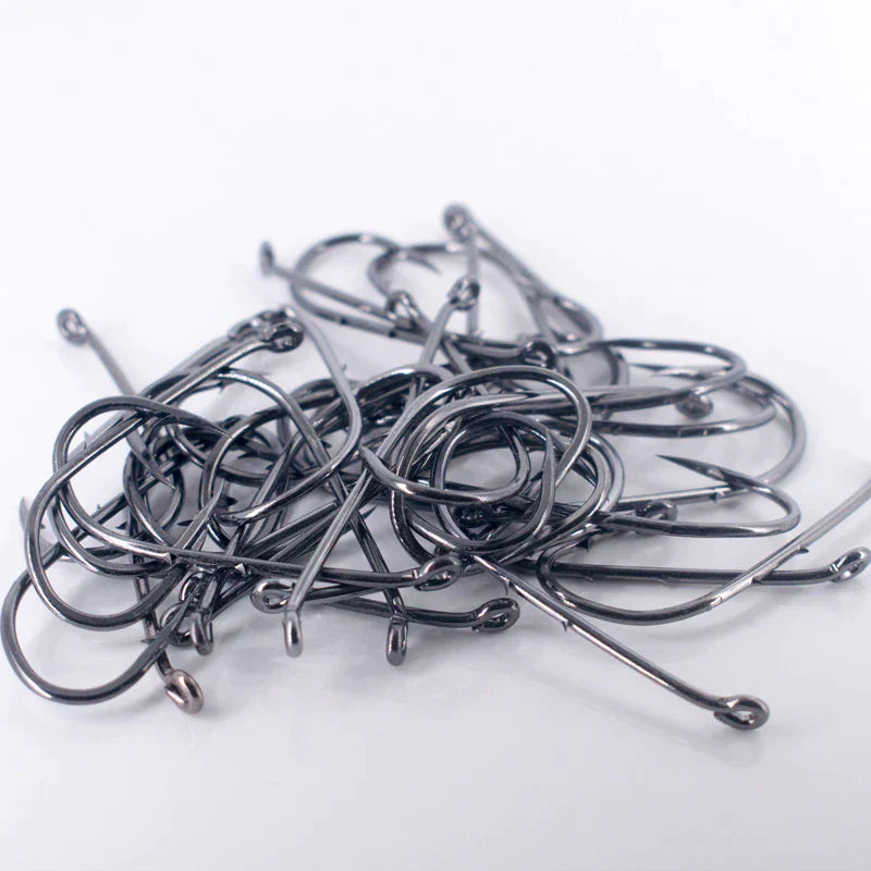 50pcs Double-backed 6/0 High Carbon Fishing Hooks