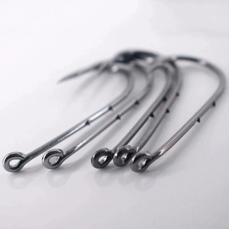 50pcs Double-backed 5/0 High Carbon Fishing Hooks