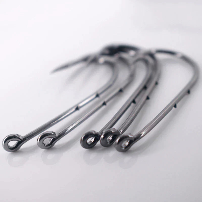 50pcs Double-backed 6/0 High Carbon Fishing Hooks