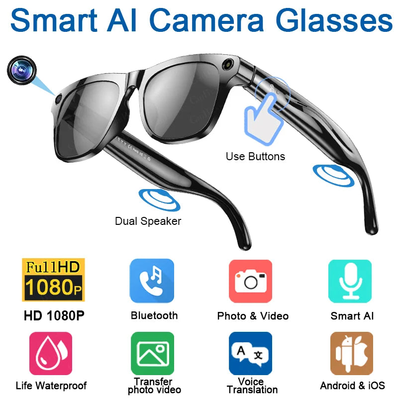 Mijia 4K HD AI Smart Glasses Black