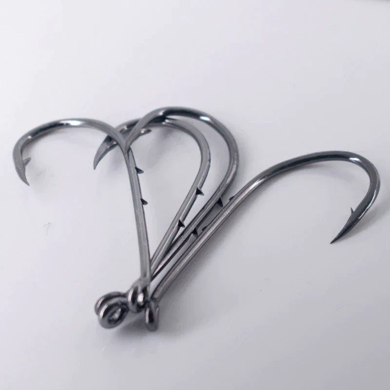 50pcs Double-backed 6/0 High Carbon Fishing Hooks