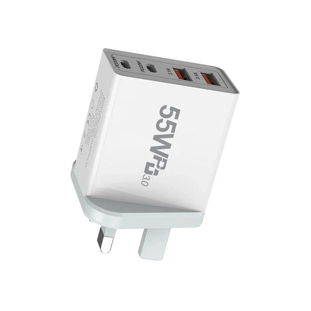 High-Efficiency Quick Charge 3.0 USB Wall Charger with International Plugs for Type C Devices