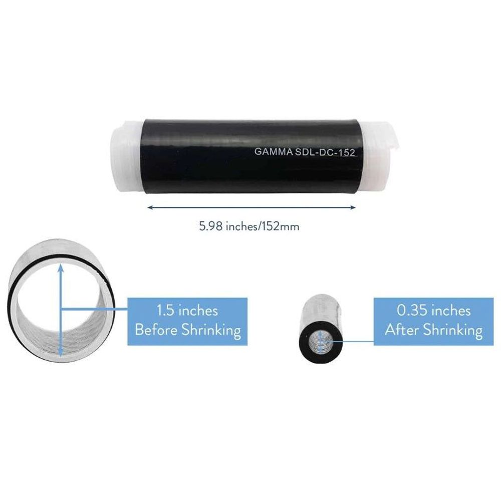 SDL-DC-152 - Gamma Electronics SDL-DC-152 Silicone Cold Shrink Power Connection to 1/2 inch Jumper