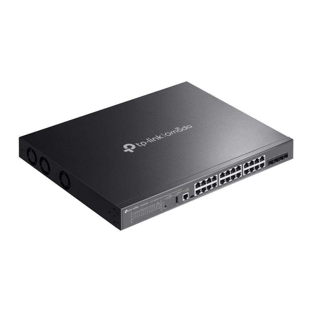 TP-Link SG5428XMPP, Omada 24-Port Gigabit Stackable Lite L3 Managed PoE++ Switch with 4× 10G Slots