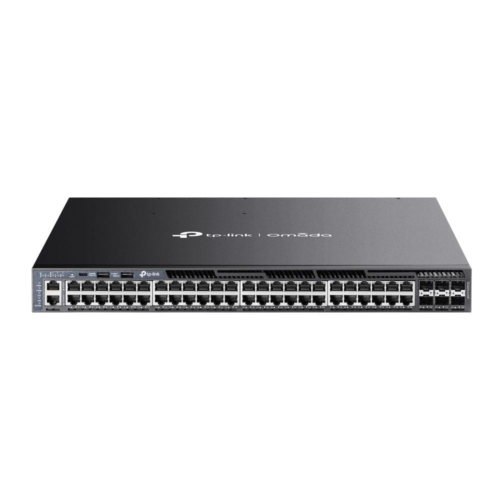 TP-Link SG6654XHP, Omada 48-Port Gigabit Stackable L3 Managed PoE+ Switch with 6 10G Slots Default Title