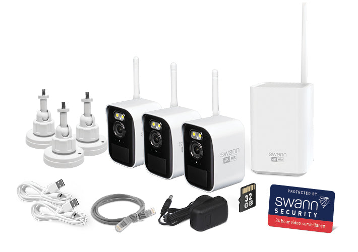 Swann MaxRanger4K Mini long range wireless security system 3 cameras