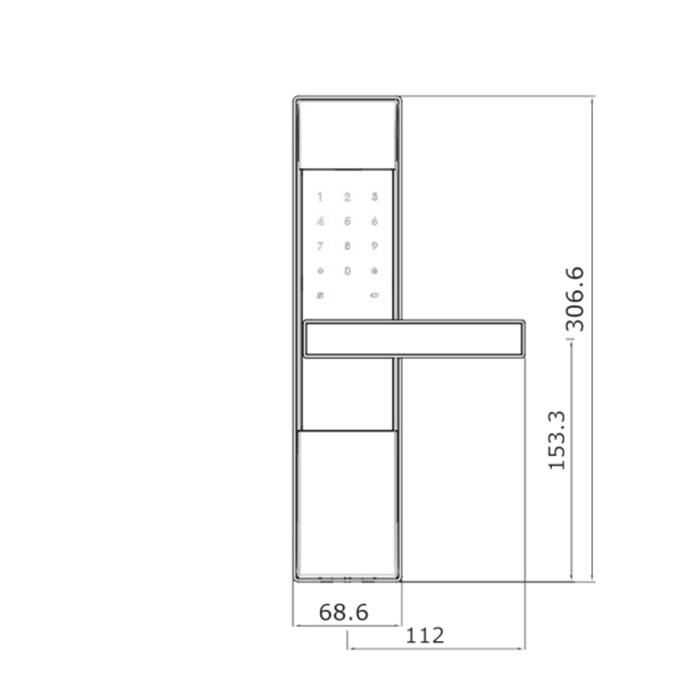 SYDM3109A/70/HK/SIL - YALE YDM3109A DIGITAL MORTICE LOCK SMART-READY - 70MM