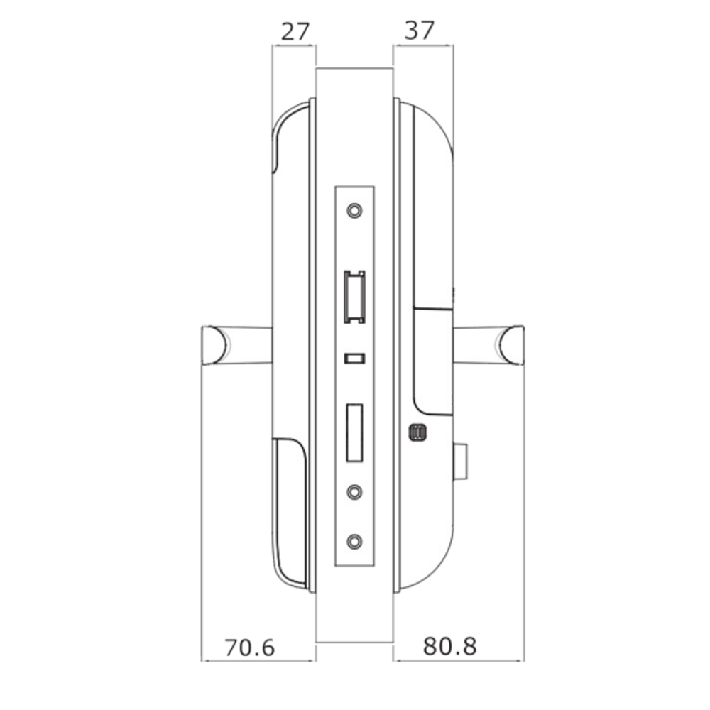 SYDM3109A/70/HK/SIL - YALE YDM3109A DIGITAL MORTICE LOCK SMART-READY - 70MM