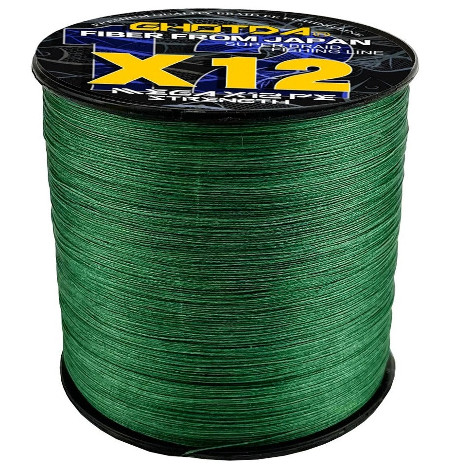 12 Strand x 1000m Fishing Braid Green