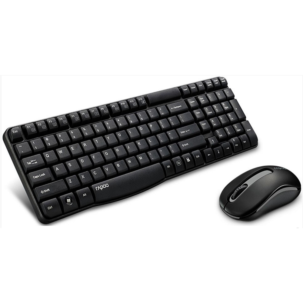 RAPOO-X1800S - Rapoo X1800S wireless multimedia keyboard and mouse black