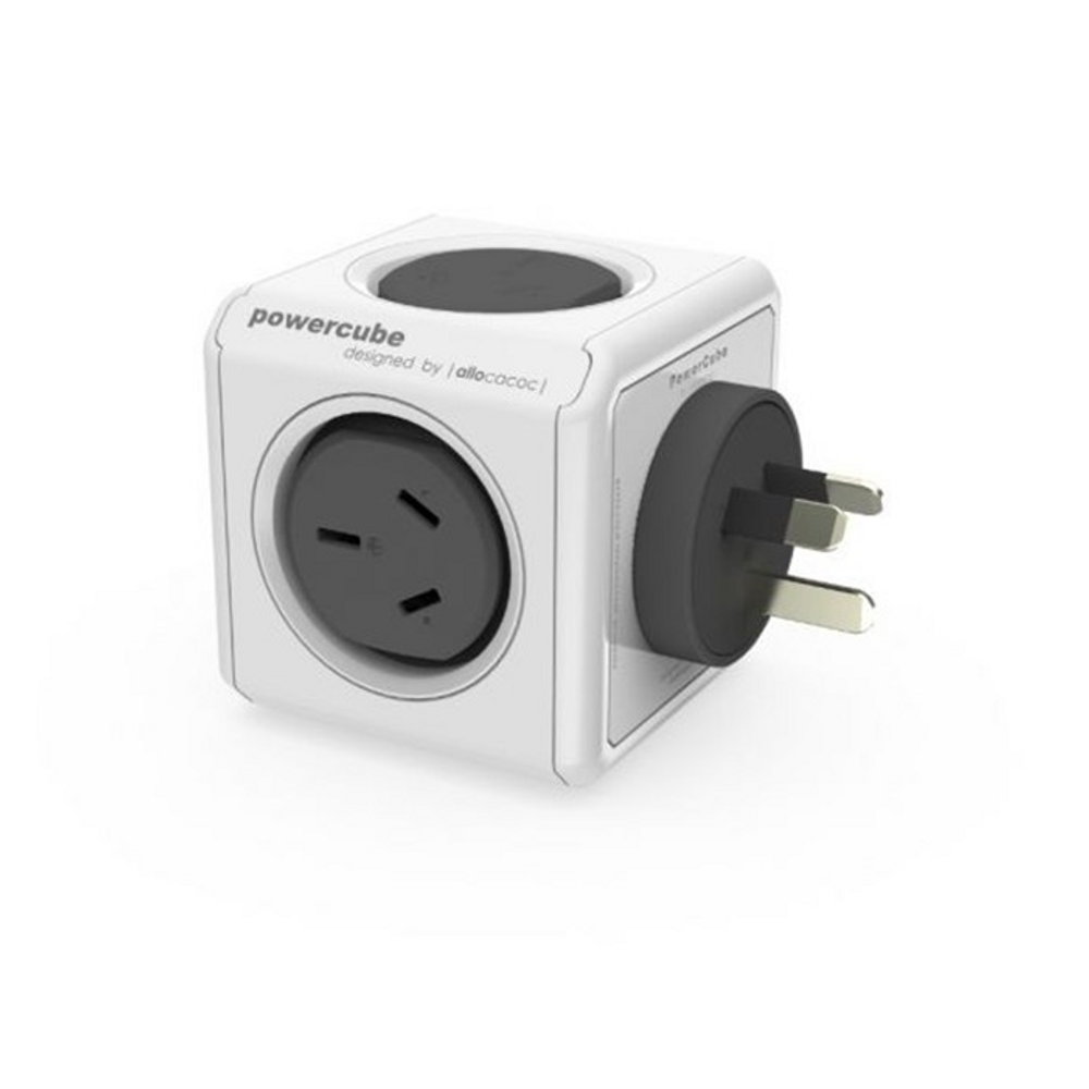 ALL-POWERCUBE52-GY - ALLOCACOC POWERCUBE OUTLET X 2 USB X 2 surge Grey