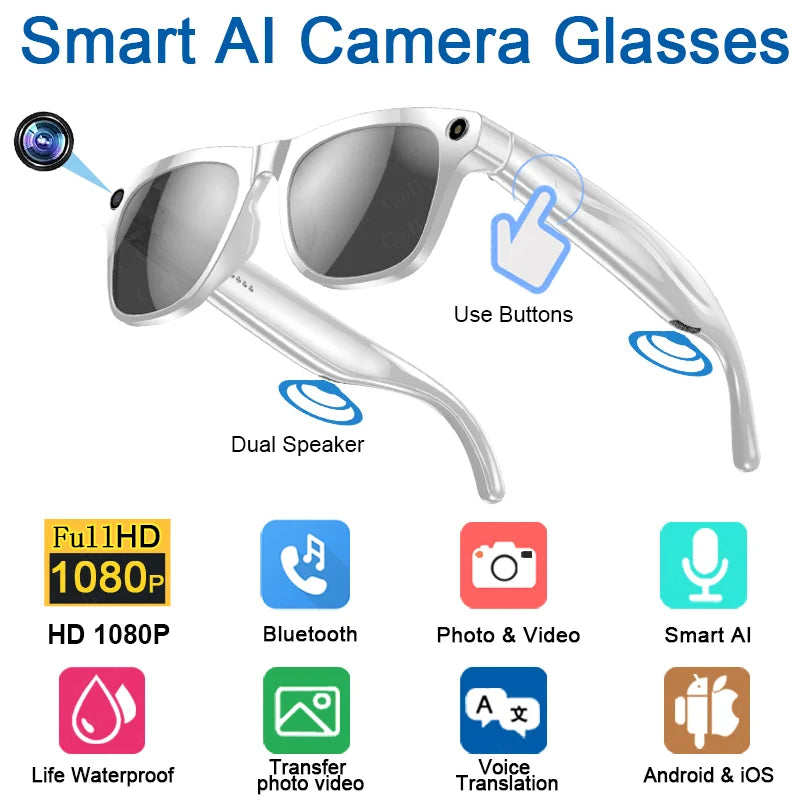 Mijia 4K HD AI Smart Glasses White