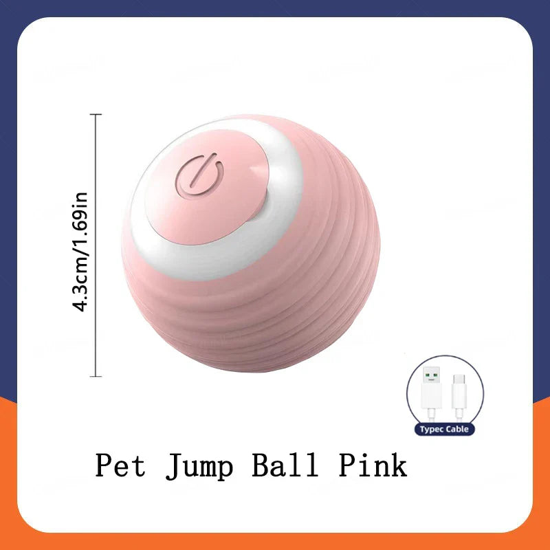 Automatic Interactive Smart Cat Toy - USB Rechargeable Rolling Ball and Mouse Car Teaser Pink H