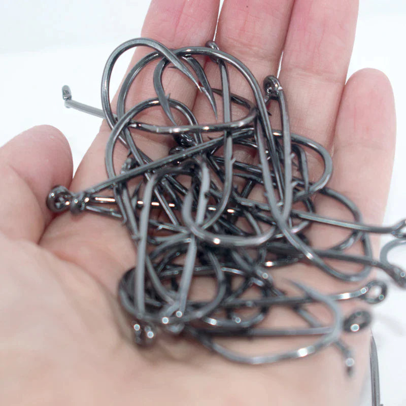 50pcs Double-backed 6/0 High Carbon Fishing Hooks