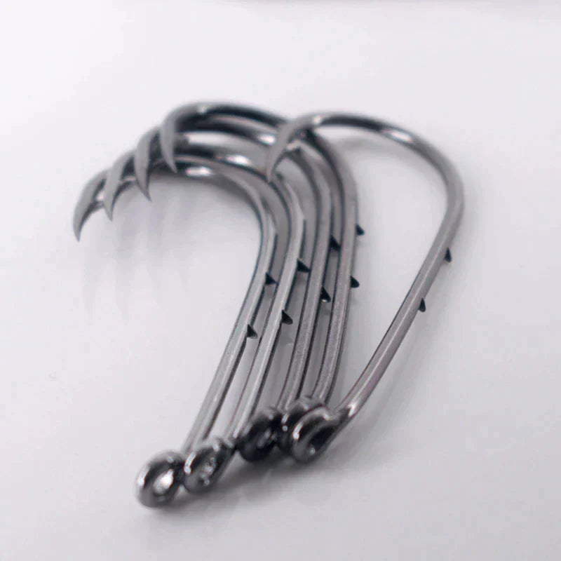 50pcs Double-backed 5/0 High Carbon Fishing Hooks