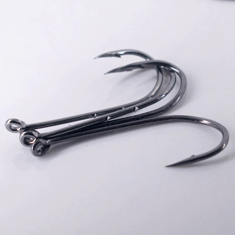 50pcs Double-backed 6/0 High Carbon Fishing Hooks