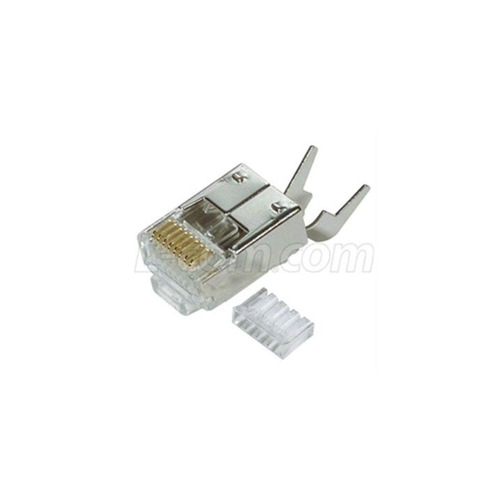 TDS8PC5-50PK - L-com Cat5e Shielded RJ45 Plug with Strain Relief - 50PK