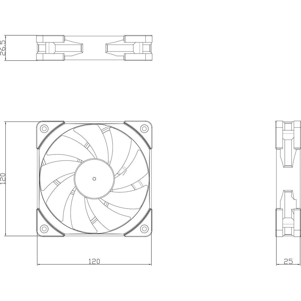 Thermalright TL-C12RB-S V2(single) reverse ARGB fan