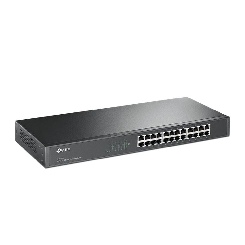 TL-SF1024 - TP-Link 24 Port 10/100M Switch, Metal 19" Rackmountable (Brackets Included)