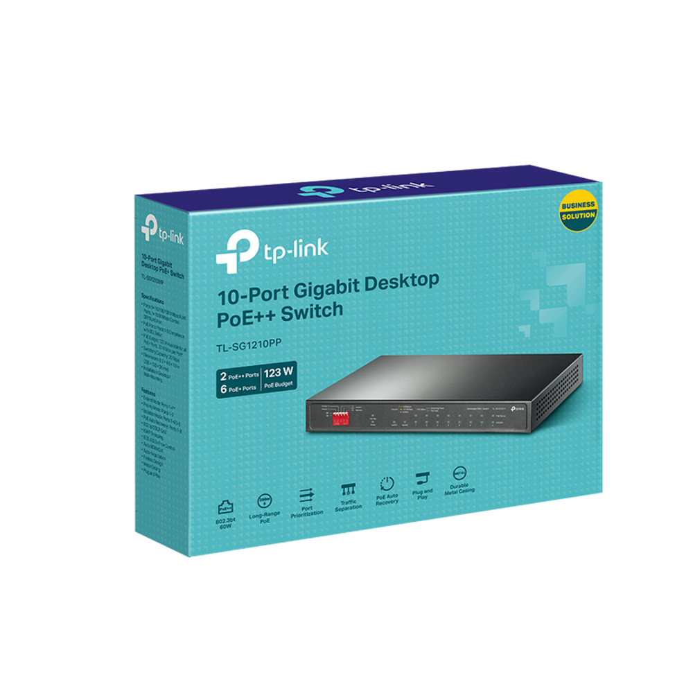 TP-Link 10-port gigabit PoE++ desktop switch retail box