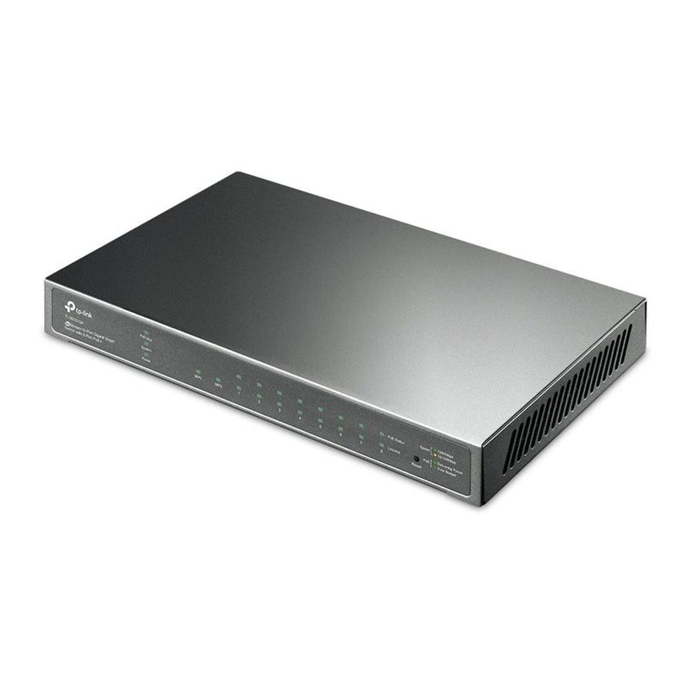 TP-Link 8-port gigabit desktop smart switch with vented side and status LEDs