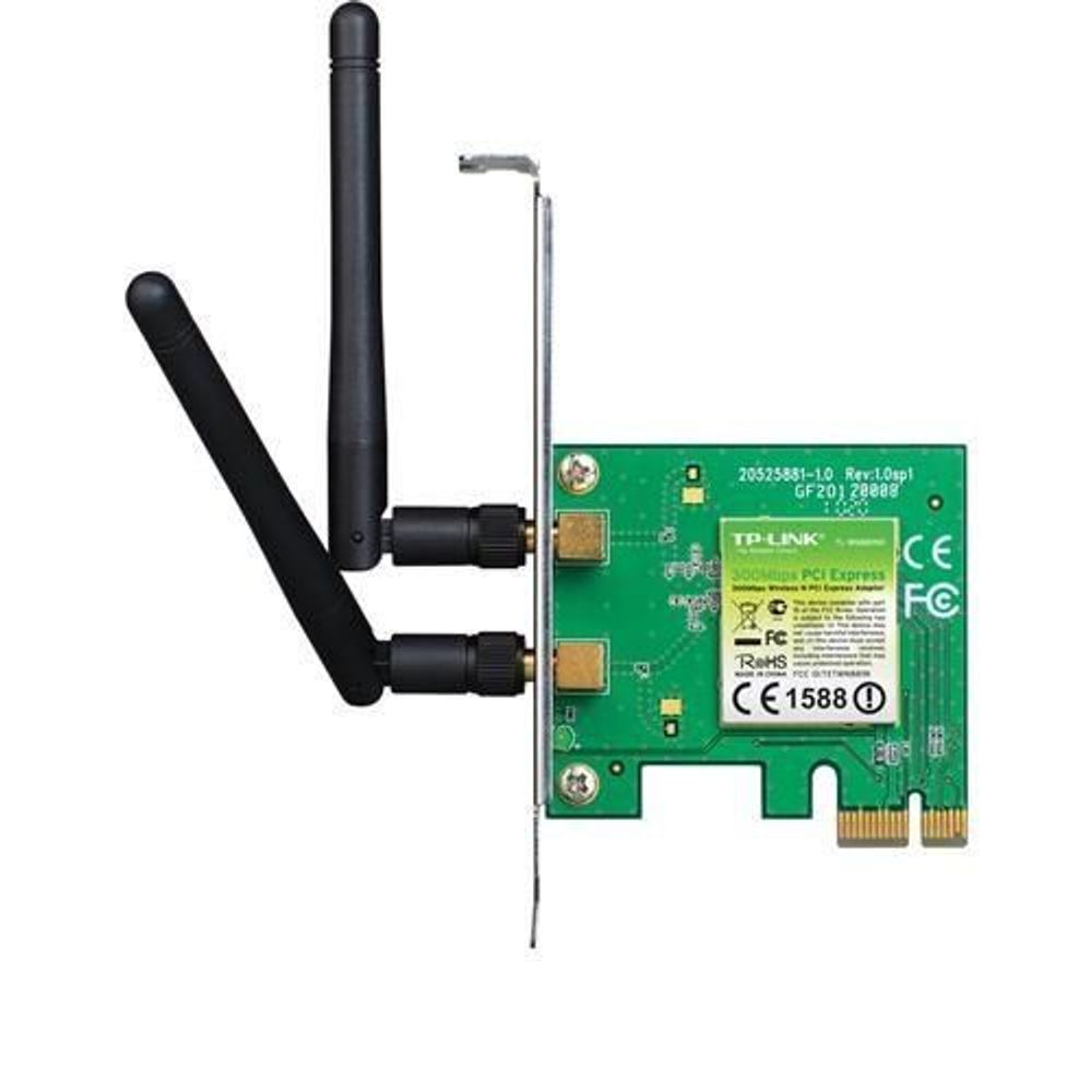 TL-WN881ND - TP-Link 300Mbps Wireless N PCI Express Adapter,Atheros, 2T2R, 2 detachable antenna