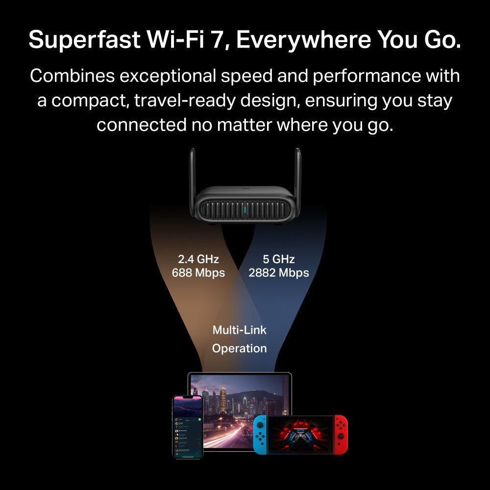 TP-Link TL-WR3602BE, BE3600 Wi-Fi 7 Travel Router