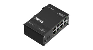 Teltonika TSW040 8 Port 10/100 PoE+ Switch with Integrated DIN Rail Mounting