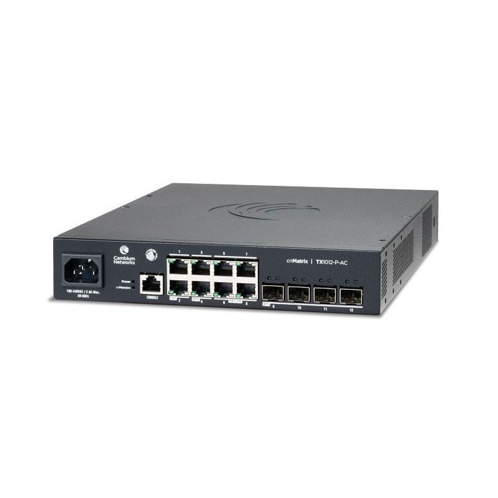 TX1012-P-AC - Cambium cnMatrix TX1012-P-AC 12-Port Gigabit AC Powered PoE WISP Tower Switch