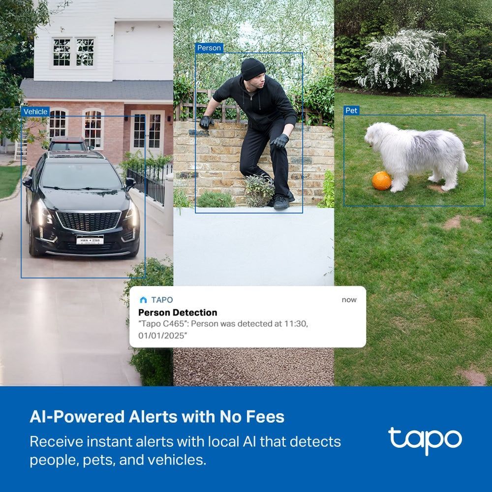 TP-Link Tapo C465, Battery-Powered Security Camera with Built-In Solar Panel