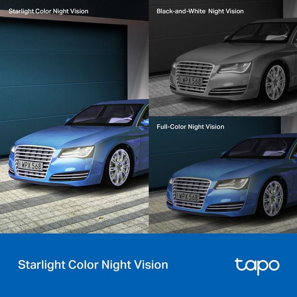 White security Wi‑Fi camera shown in a starlight night-vision feature graphic