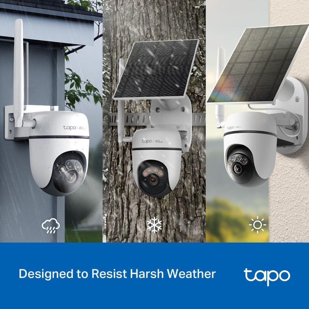 TP-Link Tapo C615G KIT Solar-Powered Pan/Tilt 4G LTE Security Camera Kit