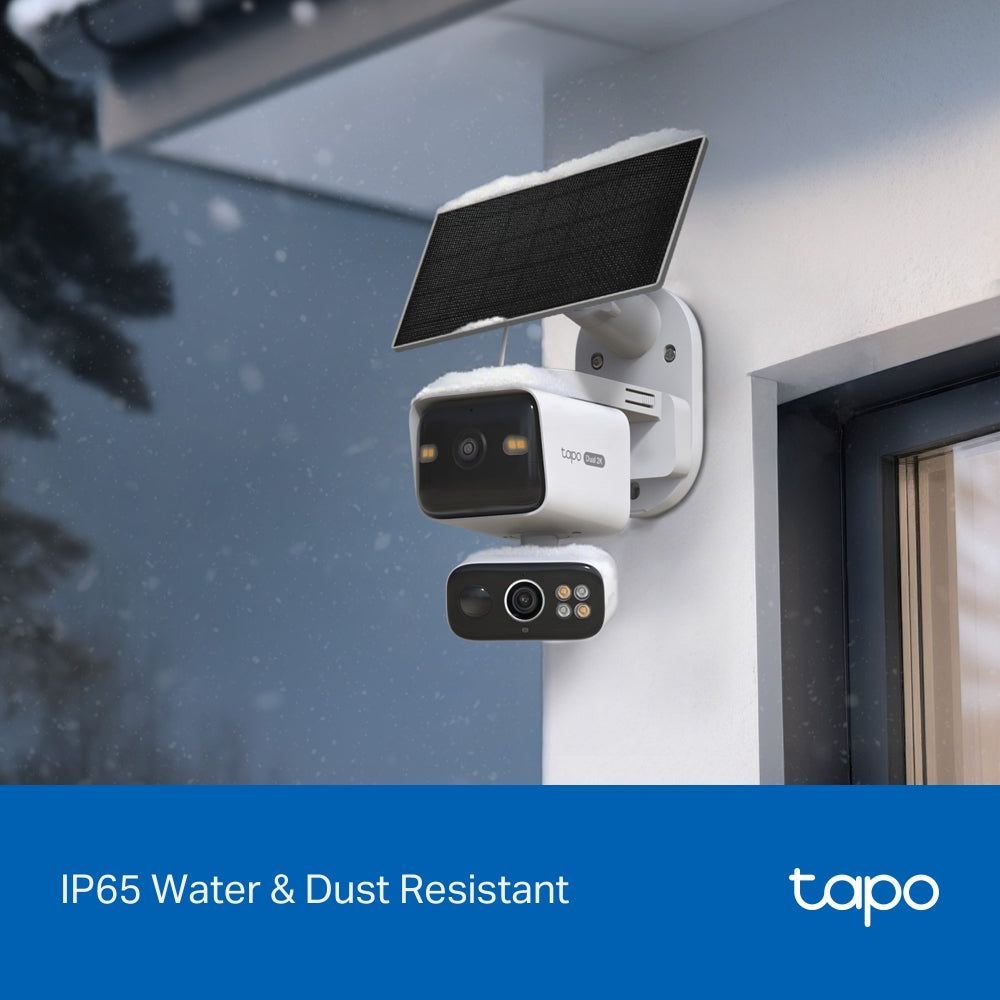 TP-Link Tapo C645D KIT, Solar-Powered Dual-Lens Pan/Tilt Security Camera Kit