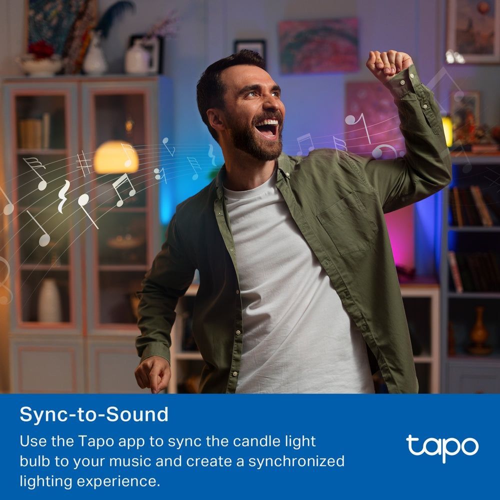 TP-Link Tapo L430C Smart Wi-Fi Candle Light Bulb, Multicolour