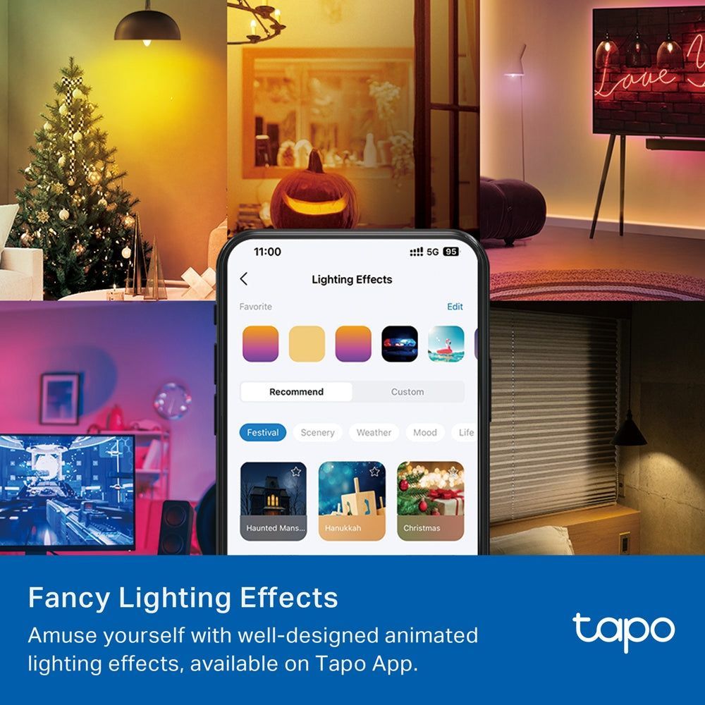 TP-Link Tapo L430C Smart Wi-Fi Candle Light Bulb, Multicolour