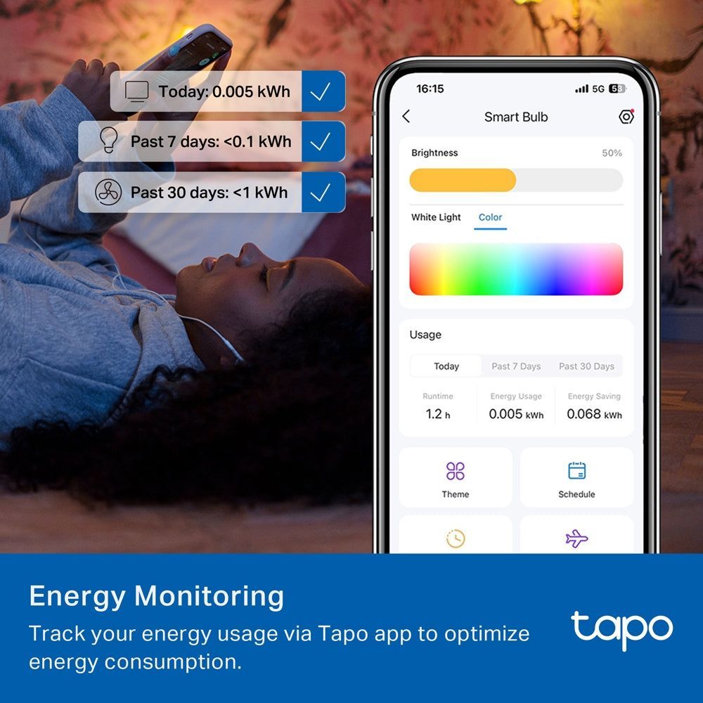 TP-Link Tapo L430C Smart Wi-Fi Candle Light Bulb, Multicolour