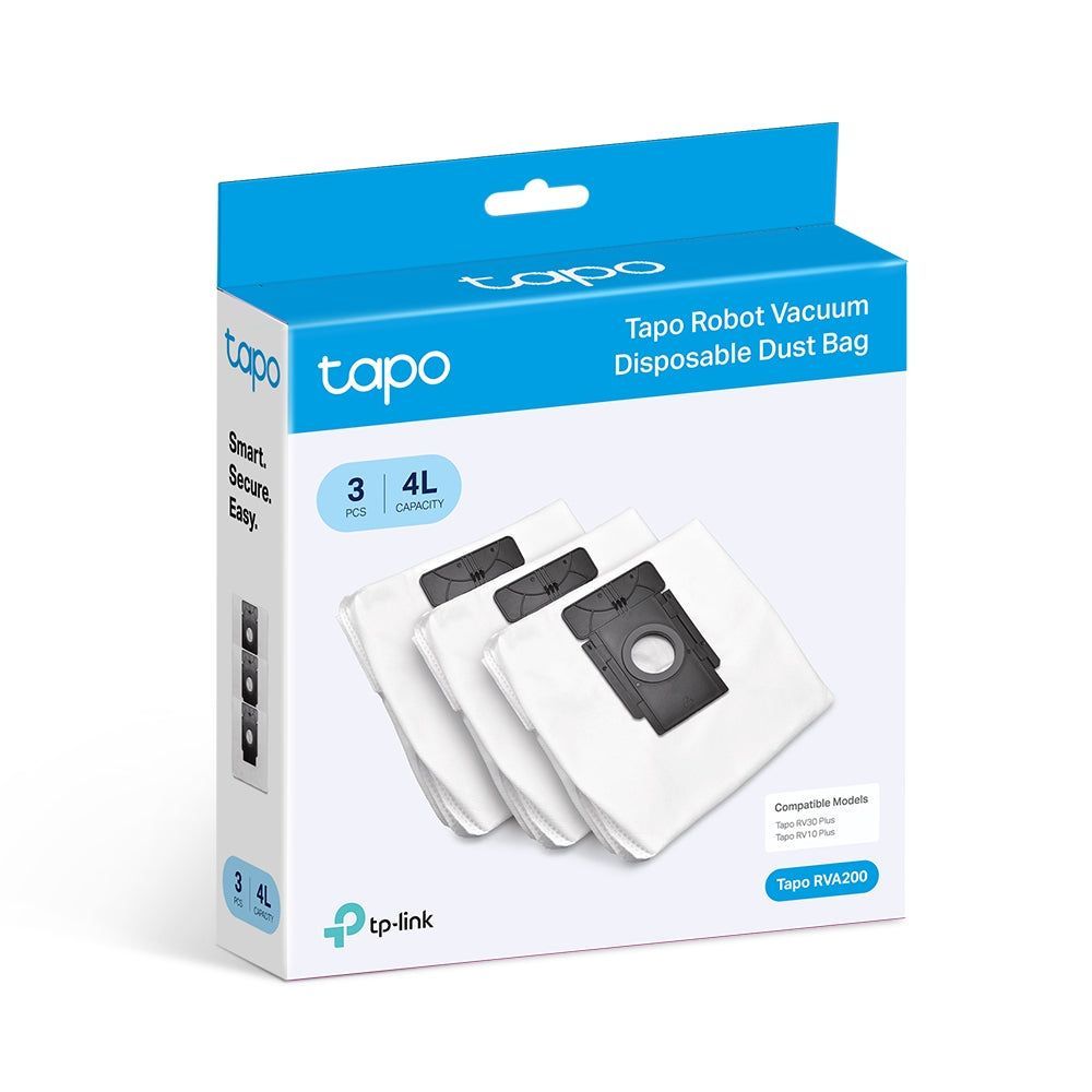 TP LINK Tapo RVA200 Robot Vacuum 3L Disposable Dust Bag (4L ×3) - For RV30 Plus, RV30C, RV30C Plus, RV20, RV20 Plus, RV10 Plus