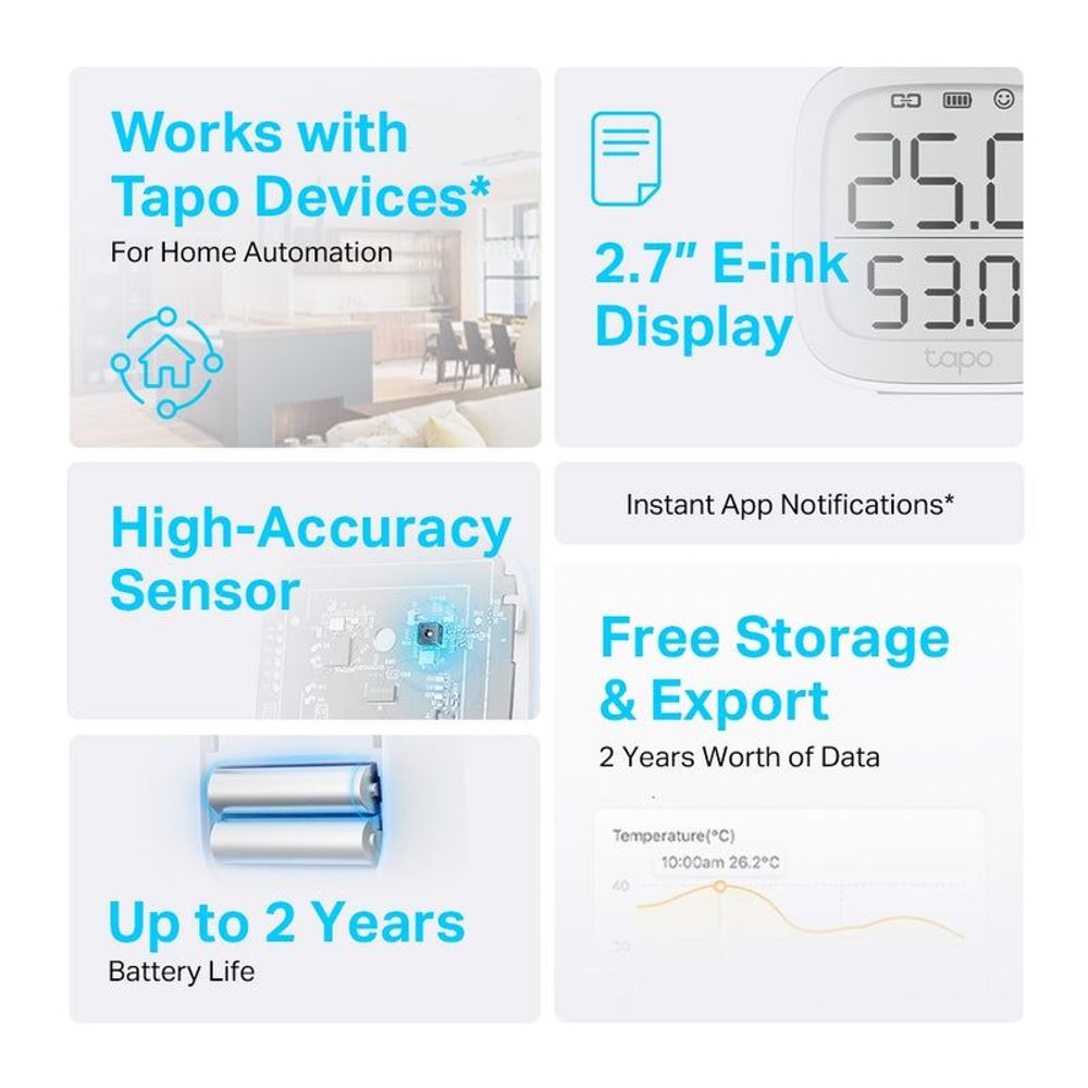 TL-TAPOT315 - TP-Link Tapo T315 Tapo Smart Temperature & Humidity Monitor