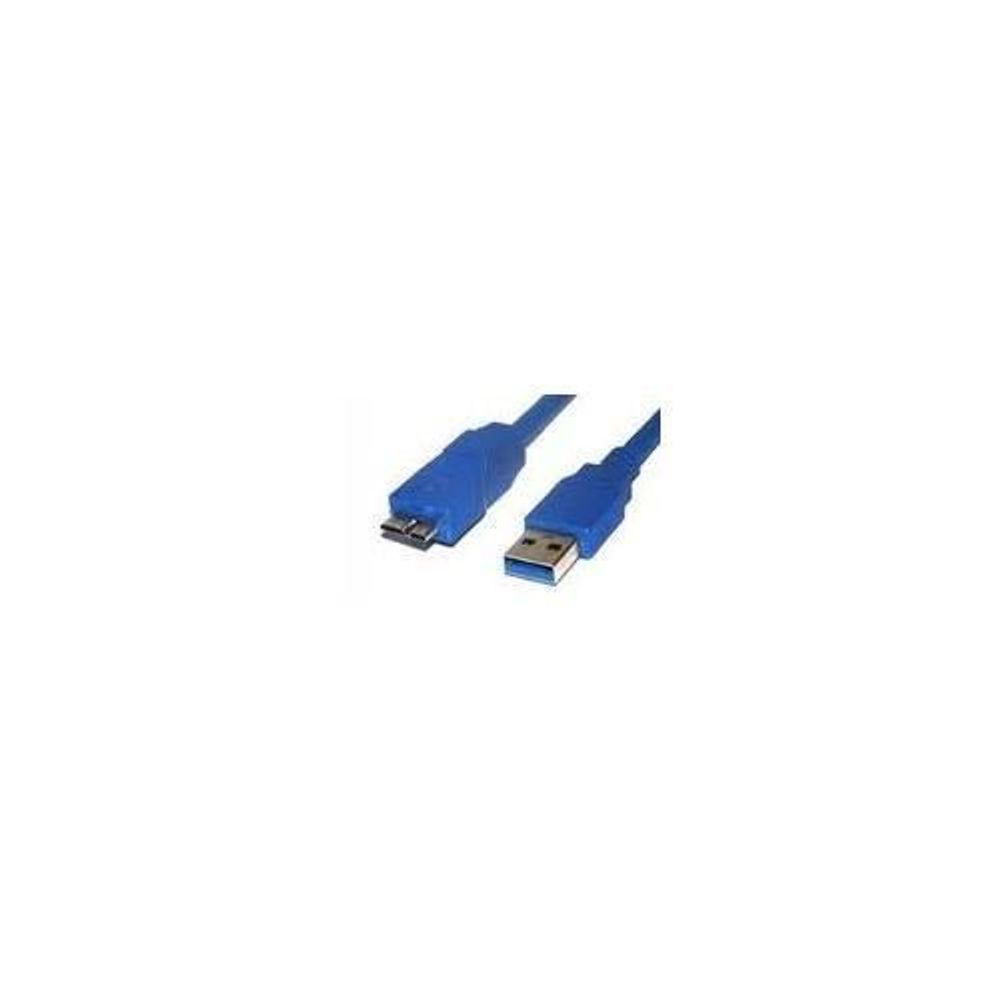 Blue USB 3.0 cable with USB-A and Micro-USB male connectors, 2 m