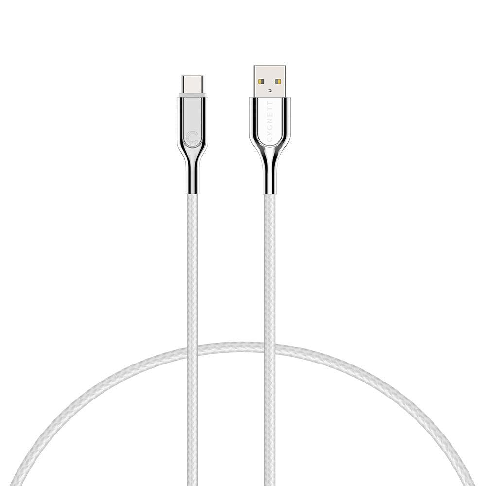 CY2697PCUSA - Cygnett Armored 2.0 USB-C to USB-A(3A/60W )Cable 1M -White | Tech Supply Shed